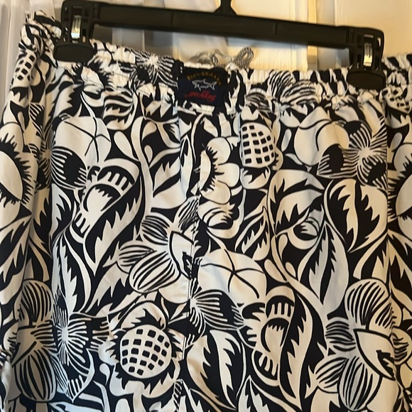 Paul & Shark Yatchting Floral Swim Shorts Men’s Large 9” inseam Made In Italy - Picture 1 of 11